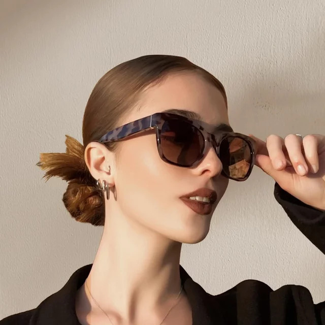 BLUEMOKY Sonnenbrille Cat Eye, Vollrand, Braun, Kunststoff, Damen - Bild 1