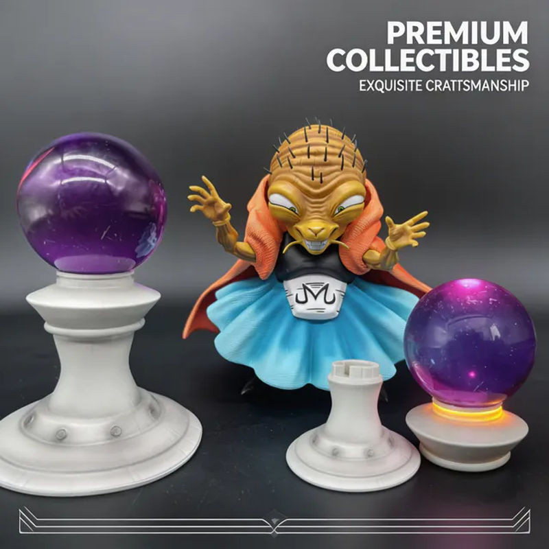 Bandai Dragon Ball Babidi Zauberer Actionfigur aus PVC mit leuchtender Kugel, mehrfarbig, Höhe: 16 cm - Bild 1