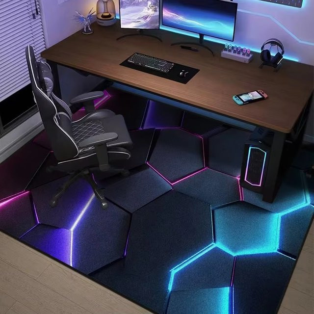 VIKAMA Schalldämpfende Computertischmatte als Gaming- und Studier-Teppich für Wohnzimmer und Schlafzimmer - Bild 1