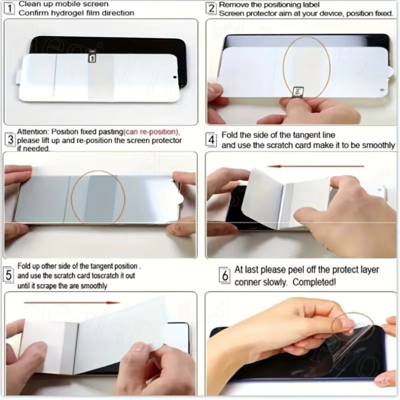 4 Stück ZMZE Hydrogel Displayschutz transparent für OPPO Reno 9 10 11 und Reno 9 10 11 Pro - Bild 6