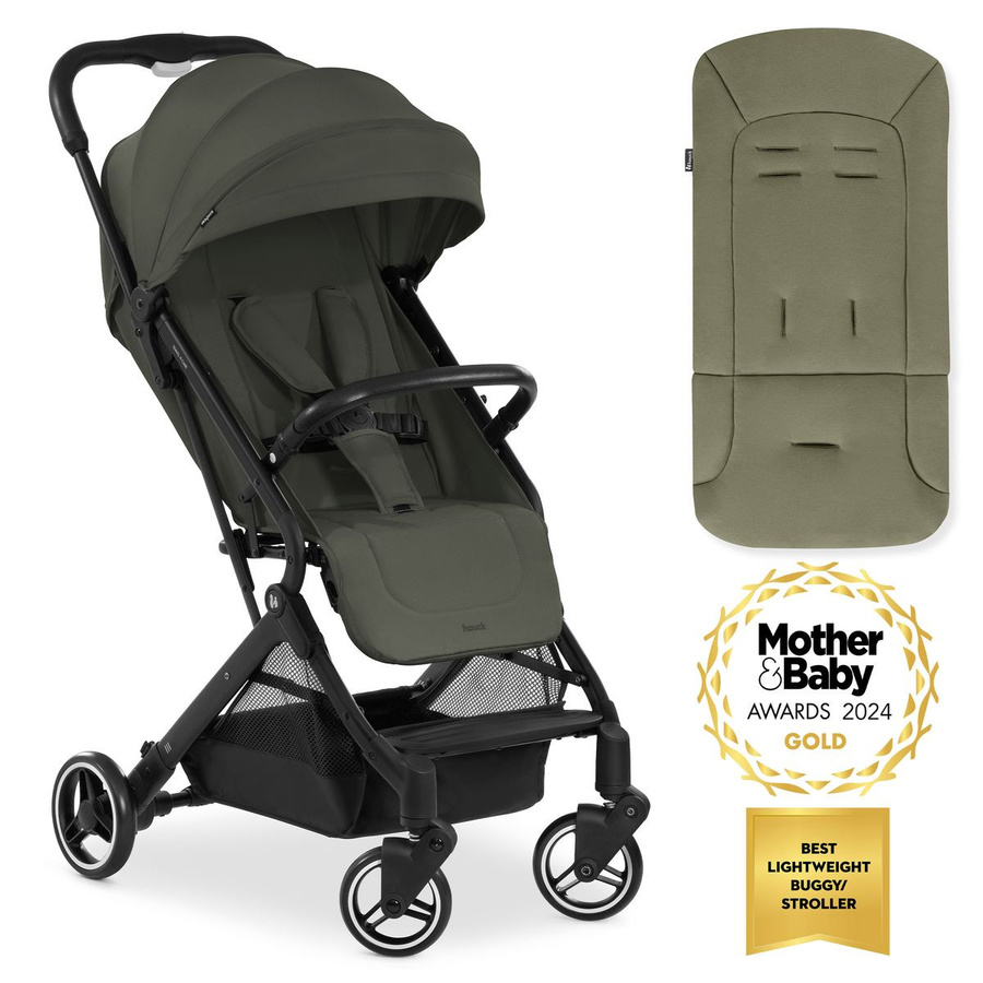 Hauck Reisebuggy und Sportwagen Travel N Care mit Komfort-Sitzauflage in Dark Olive Green, faltbar mit Schwenkrädern und Federung - Bild 1