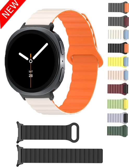 Uhrenarmband Silikon, Weiß, Samsung Galaxy Watch 8, Unisex - Bild 1