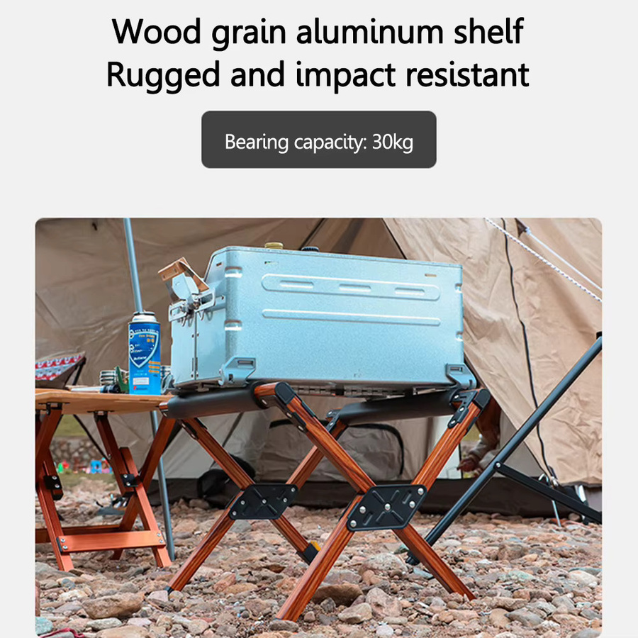 APWIKOGER Tragbarer Camping Kühler Ständer aus Aluminiumlegierung für Eisboxen und Grill beim Wandern und Picknick - Bild 2