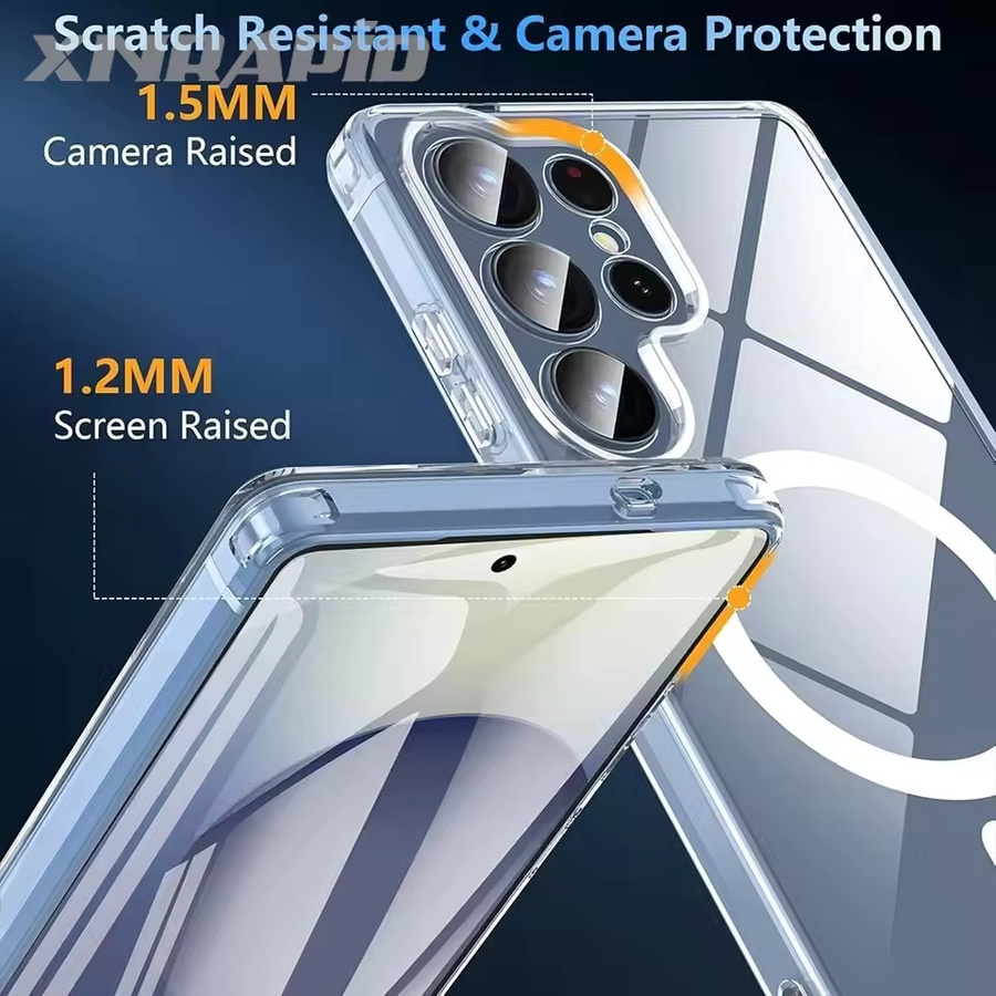GOALXIXI MagSafe Magnetische Kabellose Ladehülle für Samsung Galaxy S25 S26 Ultra Plus FE S25Ultra 5G, Transparente Stoßfeste Rückabdeckung - Bild 6