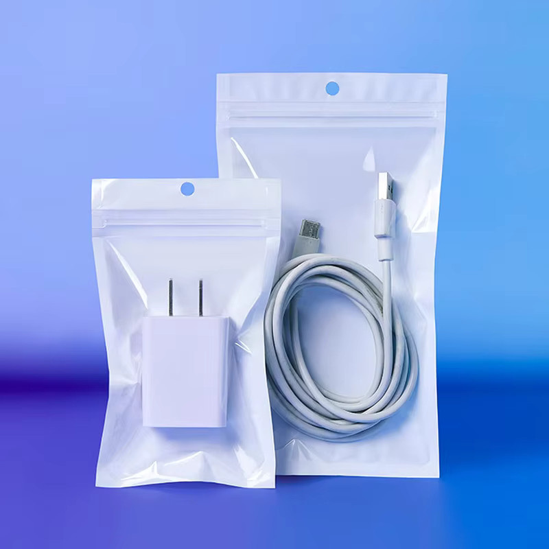 100 transparente Ziplock-Beutel aus Kunststoff für digitales Zubehör, weiß - Bild 2