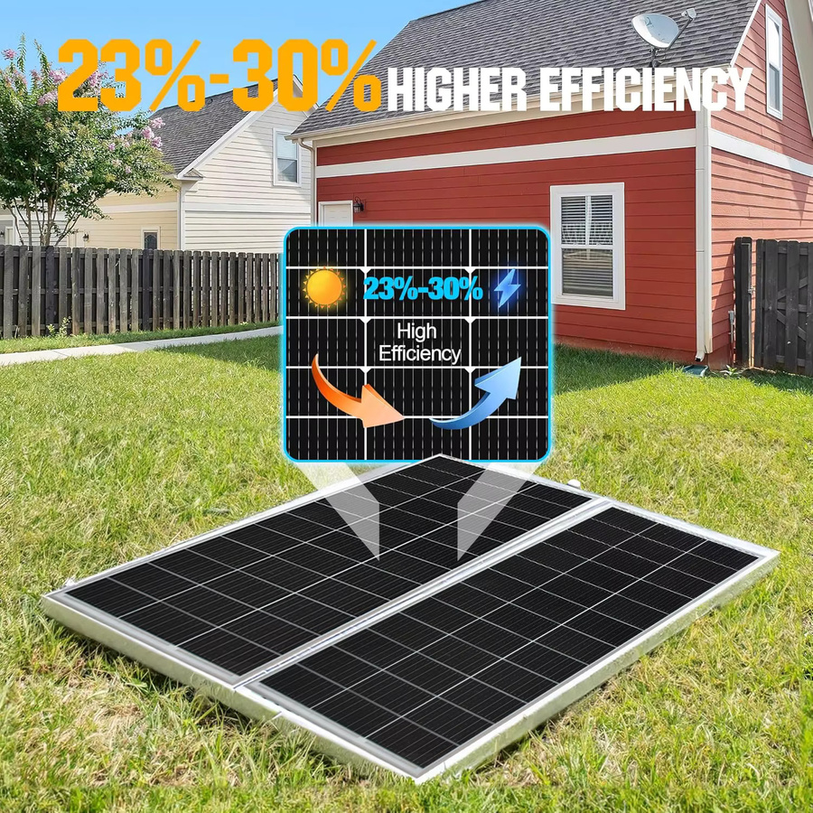 JINGYANGPV 120W Solarpanel aus gehärtetem Glas mit 23% Wirkungsgrad für 12V Batterieladung, wasserdichtes Solarmodul für Outdoor, Marine und Wohnmobil - Bild 6