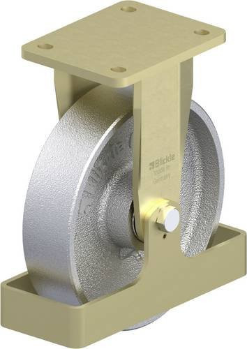 Blickle Schwerlast-Bockrolle BS-G 200K-FS in Silber/Gold mit 200 mm Rad-Durchmesser und 1100 kg Tragfähigkeit - Bild 1