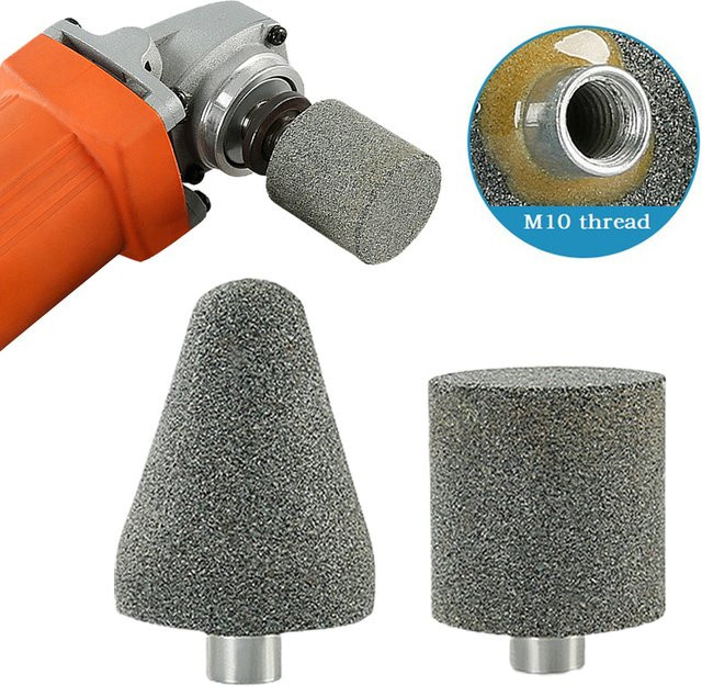 Vibratite Schleifenrad mit M10 Gewinde und 70er Körnung für Steinbearbeitung und Polieren in Grau - Bild 1