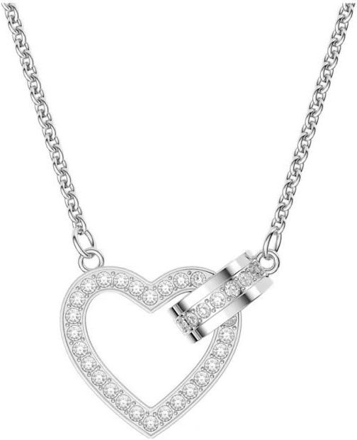 Swarovski Halskette, Edelstahl, Weiß, Kristall, Damen - Bild 1