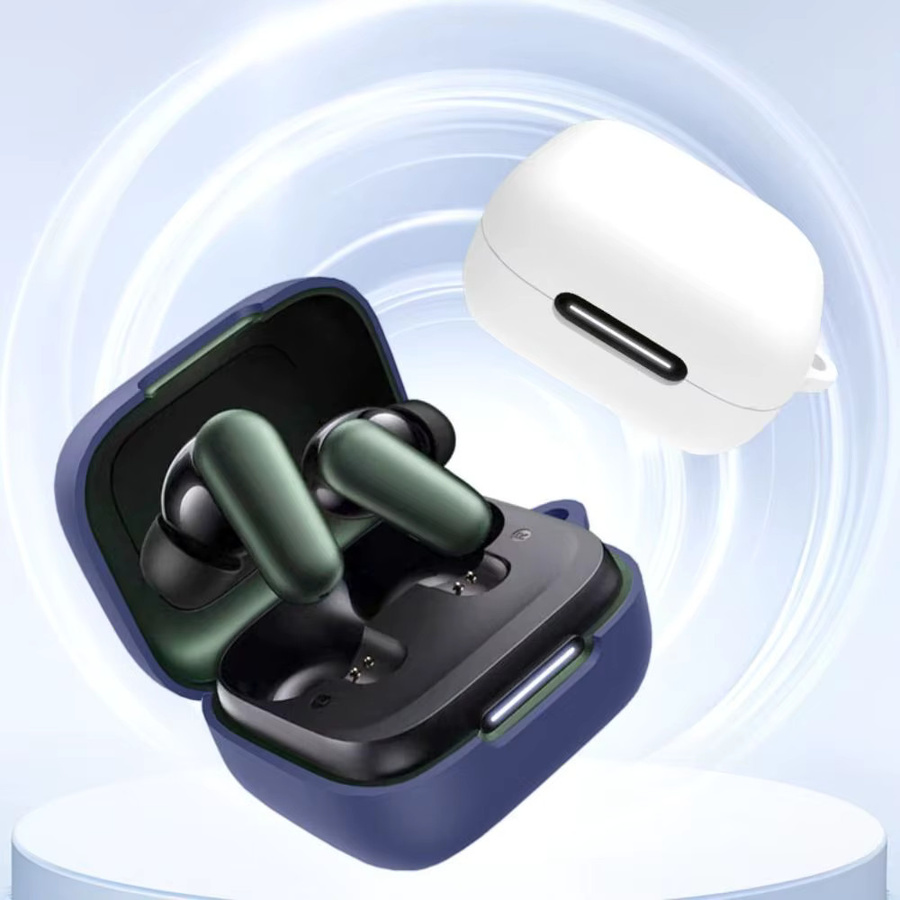 Silikon Schutzhülle mit Haken für Soundcore R50i NC Bluetooth Ohrhörer in Schwarz - Bild 4