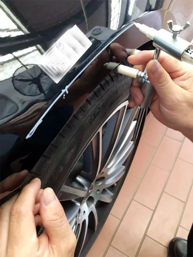 Praktisches Rad-Augenbrauen-Rippen-Linien-Parallel-Zeichenwerkzeug in Silber für Reparatur und Markierung - Bild 4
