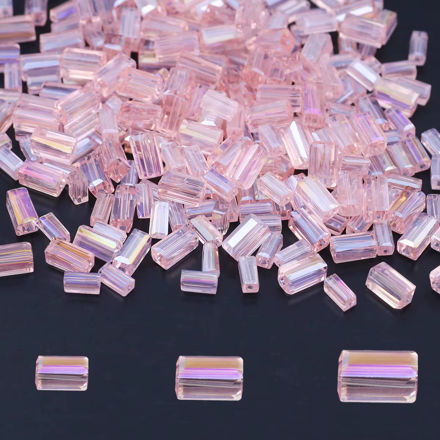 JHNBY Kristallglas-Abstandshalter, Rosa AB, rechteckig, 2 x 4/3 x 6/4 x 8 mm - Bild 6