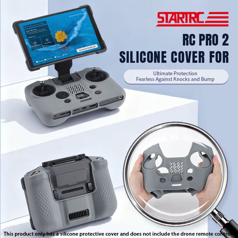 STARTRC Silikonhülle für DJI RC PRO2 Fernbedienung in Grau, sturzsicher und rutschfest - Bild 2