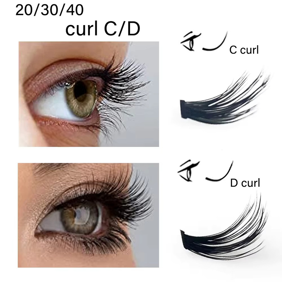 IEEYEEY Wimpernverlängerung Einzelwimpern-Cluster, Black, Natürlich, Unisex - Bild 2