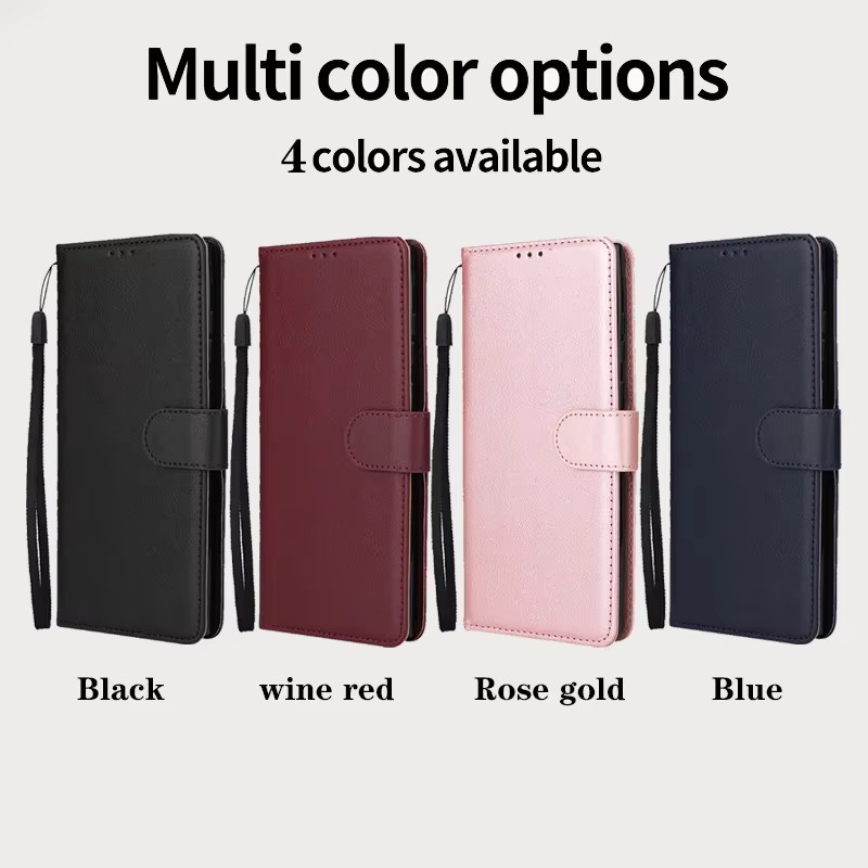 Magnetische Leder-Brieftasche mit Flip-Funktion und Kartenfach als wasserdichte Anti-Drop Schutzhülle für Samsung Galaxy S25 Ultra, S24 Plus und S24 FE in Rot - Bild 3