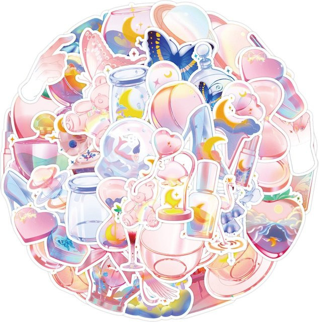 50 Stück Transparente Graffiti Aufkleber mit Textur von BulingBulingStickers Shop in Multicolour - Bild 1