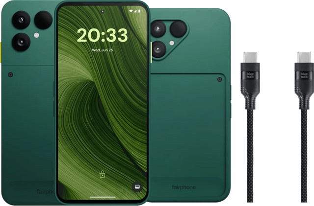 Fairphone 6 Smartphone 256GB Grün 5G mit Basis-Zubehörset - Bild 1