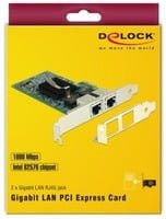 DeLock 89944 PCI-Express Netzwerkkarte mit 2 x Gigabit LAN Ethernet-Adapter - Bild 1