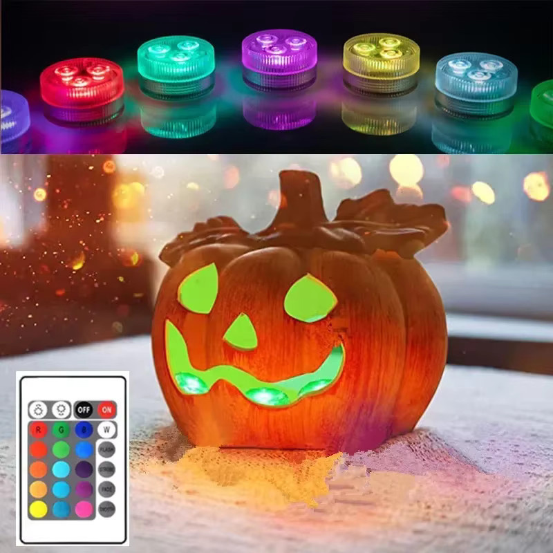 KDULIT RGB Unterwasser-LED-Licht mit Fernbedienung, buntes Schwimmbad-Dekorationslicht für Garten und Pool, wasserdicht und batteriebetrieben - Bild 4