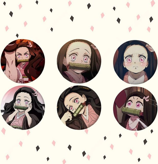 bilibili Anstecknadel Nezuko Kamado, Anime, Rund - Bild 1