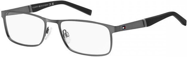 Tommy Hilfiger TH 2082 R80 Brille, Herren, Vollrand, Metall, rechteckig, grau - Bild 1