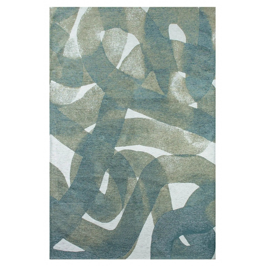 Lola&Moi Teppich Modern in Teal und Silber B/T: 200 x 280 cm - Bild 2