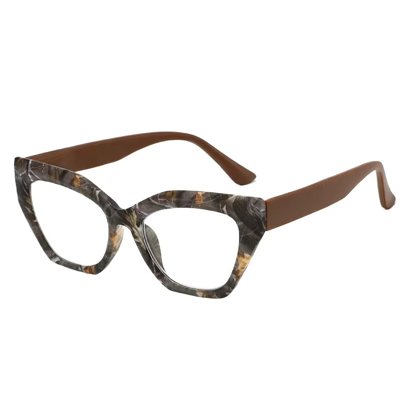 ERIKOLE Lesebrille Cat-Eye, Blumenmuster, Vollrand, Kunststoff, Multicolour - Bild 4