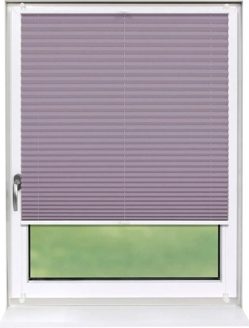 Deco-Raum Plissee Basic Klemmfix ohne Bohren, Farbe Flieder, Blickdicht, B: 85 cm, H: 210 cm - Bild 1