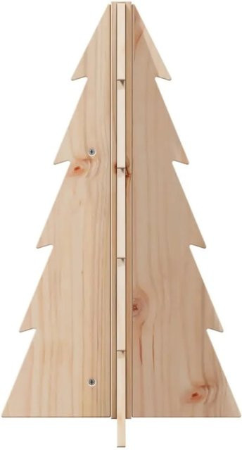 vidaXL Weihnachtsbaum aus Kiefernholz in Natur, rustikaler Tischschmuck, Höhe: 69,5 cm - Bild 1