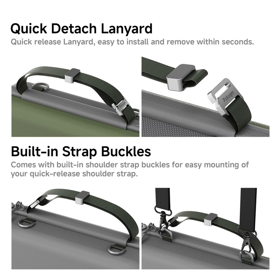PICKOGEN Aufbewahrungstasche als sturzsichere Hartschalen-Handtasche für VIVO X300S und X300 Ultra (G2 Ultra) Telekonverter-Fotografen-Kit - Bild 4