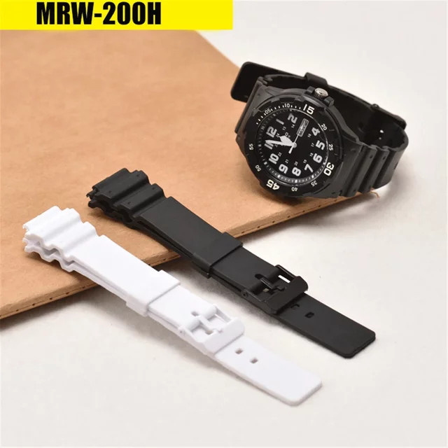 Casio Uhrenarmband Silikon, Schwarz, Herren, 18mm - Bild 1