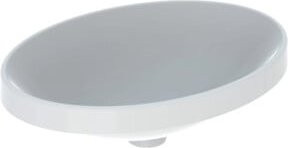 Geberit Einbauwaschtisch VariForm aus Keramik in Weiß mit ovalem Becken, Breite: 55 cm, Tiefe: 40 cm - Bild 1
