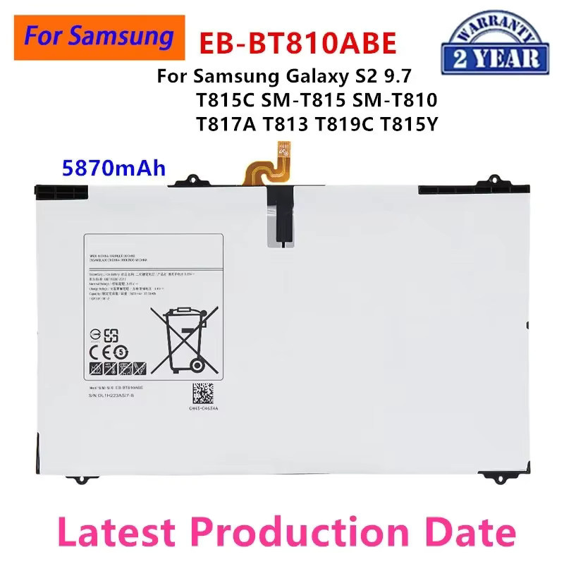 Ersatzakku EB-BT810ABE 5870mAh für Samsung Galaxy Tab S2 9.7 T815 SM-T810 T813 T819 Li-Ion Pack - Bild 2