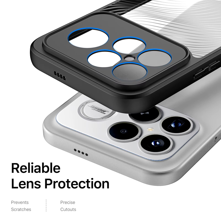 DUX DUCIS Handyhülle für Xiaomi Redmi K90 Pro Max, K80 und K70 Ultra, stoßfest und anti-fingerprint, transparent mit Acryl-Linien - Bild 2