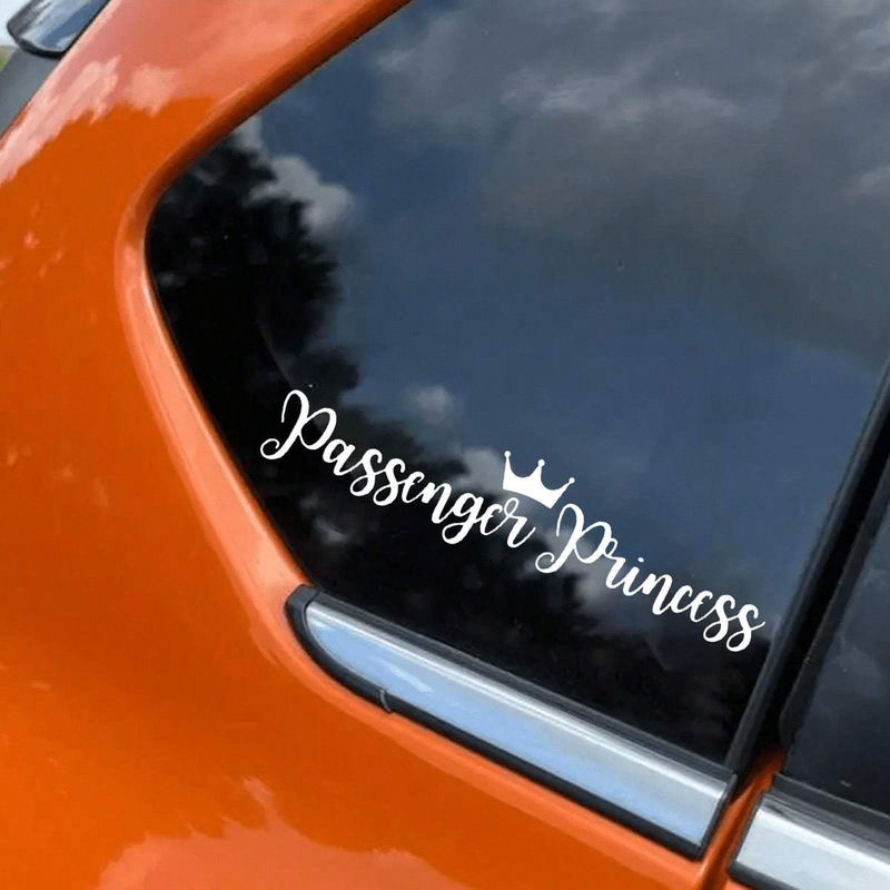 LCAuto parts Passenger Princess Textaufkleber für Auto und Heimdeko in Rosa und Weiß - Bild 2