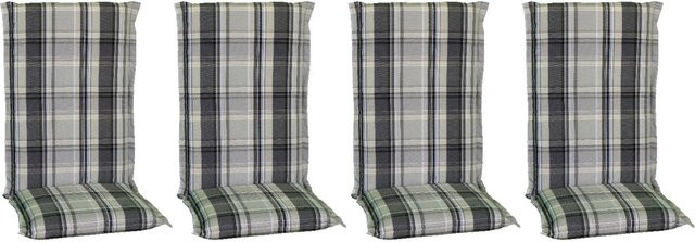Beo Sitzauflage Hochlehner Atika 4er-Set Karo Beige mit abnehmbarem Bezug - Bild 1