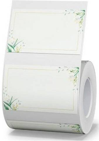 NIIMBOT Thermodirekt Etiketten Rolle, wiederablösbar, weiß und transparent, B: 50 mm, H: 30 mm, 230 Stück - Bild 1