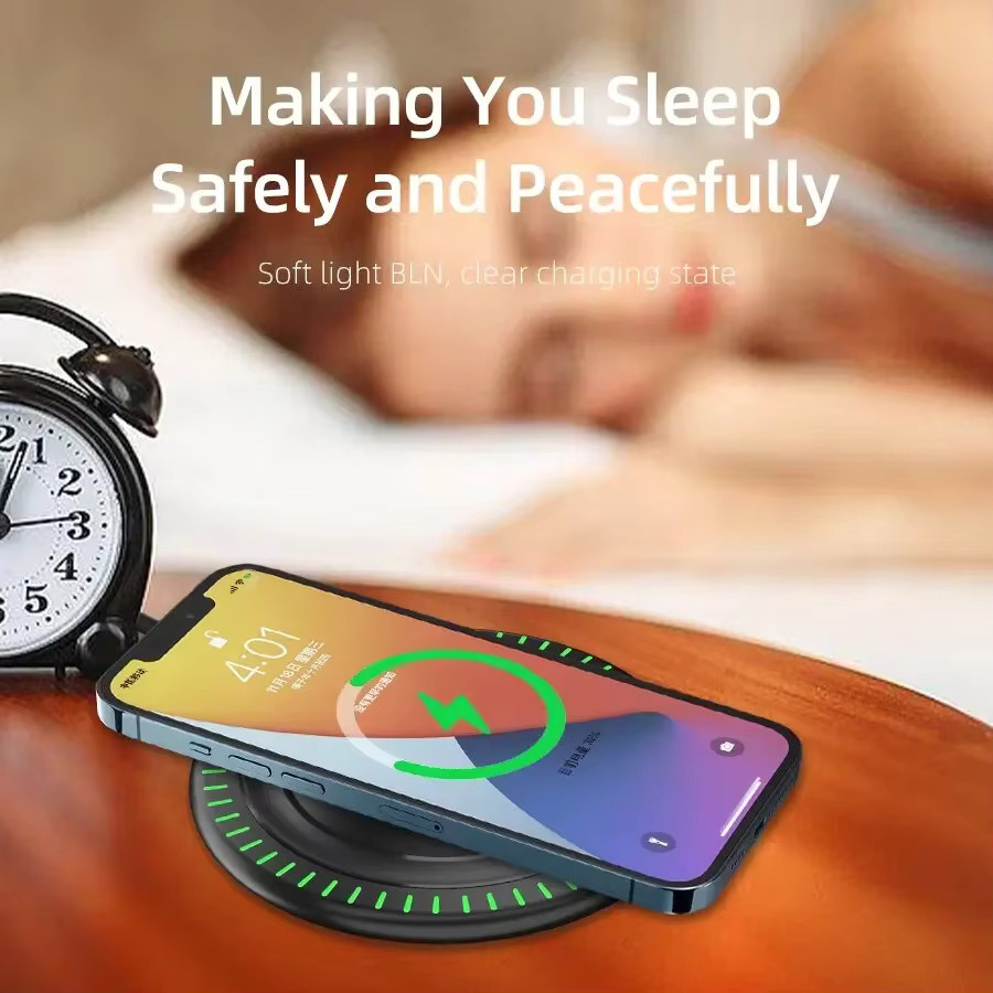 Opansten 30 W Kabelloses Ladegerät-Pad mit Ständer für iPhone, Samsung, Xiaomi und Kopfhörer als Induktions-Schnellladestation in Schwarz oder Weiß - Bild 6
