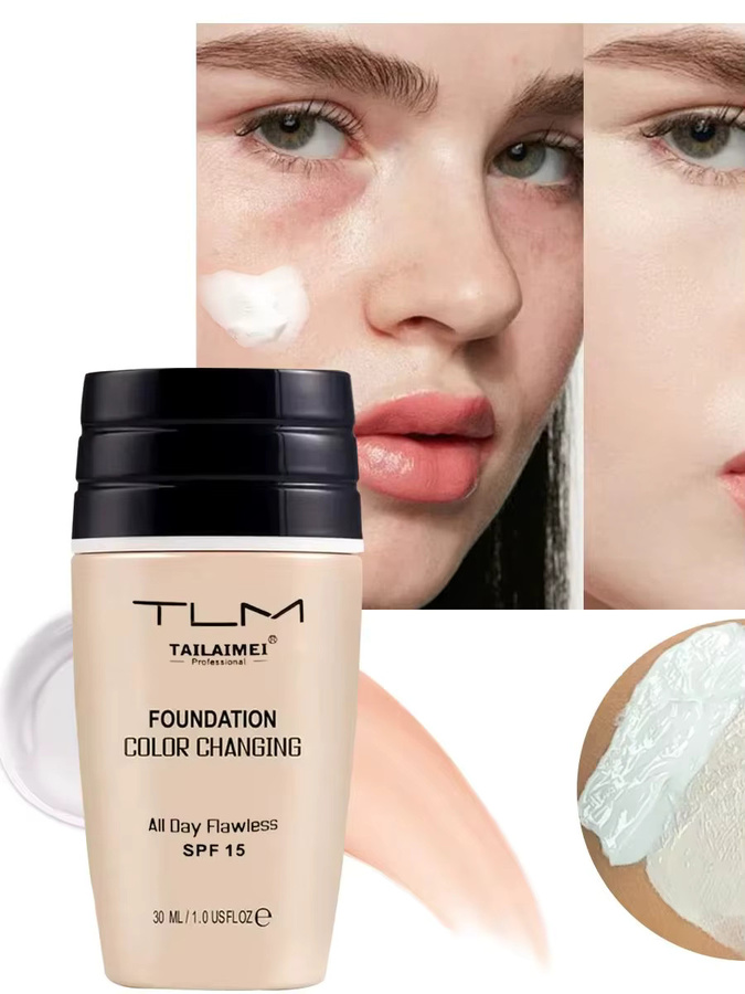 TAILAIMEI Foundation, farbwechselnde Formel, SPF15, Unisex - Bild 4