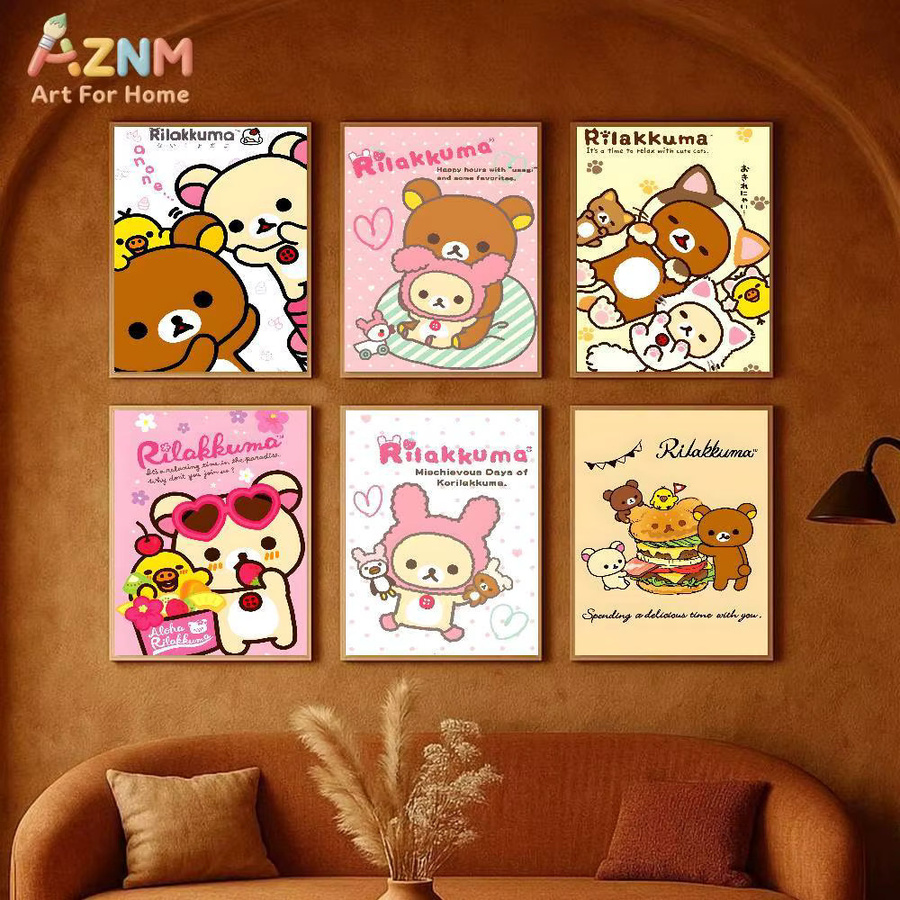 Kayou Rilakkuma Poster-Kunst aus Papier in Mehrfarbig für deine Wanddekoration - Bild 2