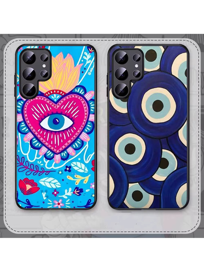 Handyhülle Lucky Evil Eye Design für Samsung Galaxy S25 S24 S23 S22 S21 S20 S10 S9 Plus Lite Ultra FE Note 20 Multicolor - Bild 3