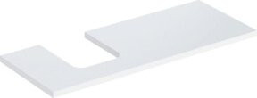 Geberit Waschtisch-Platte One in Weiß, hochglanzlackiert, mit linkem Ausschnitt, B/T/H: 120 x 47 x 3 cm - Bild 1