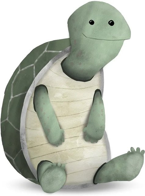 Komar Wandbild Cute Turtle aus Qualitätsvlies, Breite: 40 cm, Höhe: 50 cm - Bild 1