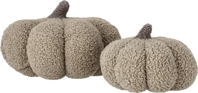 LIVARNO Dekokissen 2er Set rund in Beige und Green aus Polyester, waschbar - Bild 1