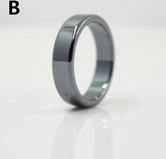 Hämatit-Ringe, Silber, Messing, Unisex - Bild 1
