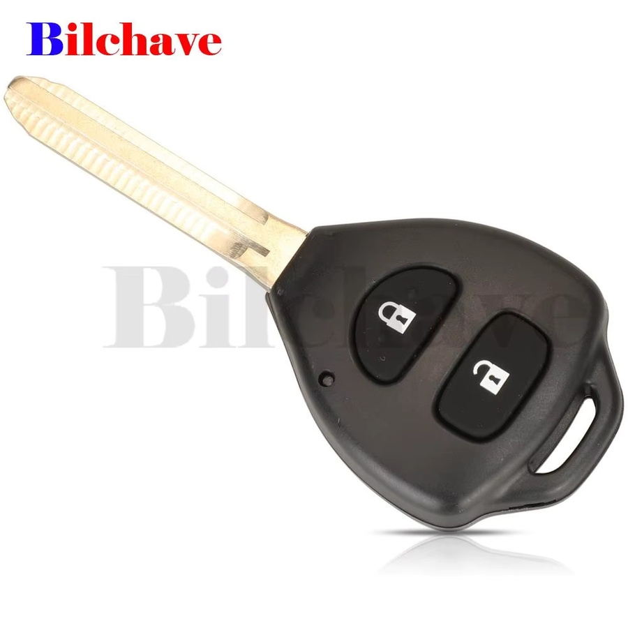 Jingyuqin Smart Remote Autoschlüssel mit 2-Tasten-Fernbedienung für Toyota Prius Hilux Etios Vios Yaris Innova Sw4 Camry, 433MHz ID67/G-Chip, Schwarz - Bild 2