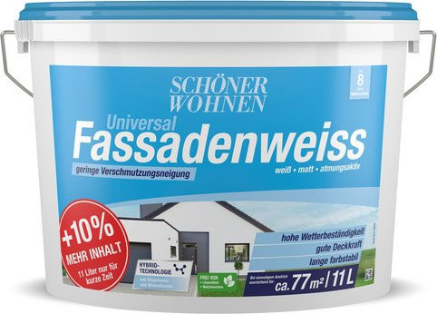 Schöner Wohnen Universal Dispersionsfarbe, Weiß, Matt, 11 l - Bild 1