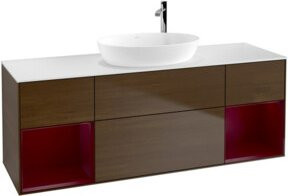 V&B Waschtischunterschrank Finion in Weiß lackiert, Breite: 160 cm, Tiefe: 50,1 cm - Bild 1