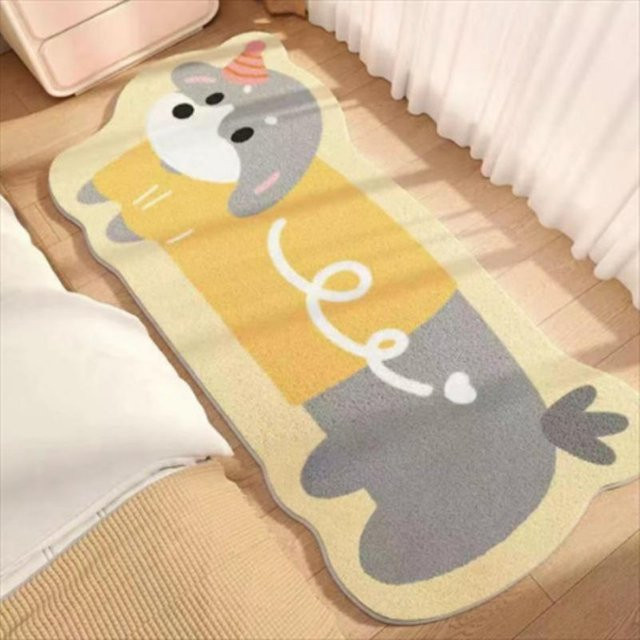Rutschfester Plüschteppich in Katzenform von Yiran Furniture für Kinderzimmer und Wohnzimmer, B/H: 80 x 50 cm - Bild 1