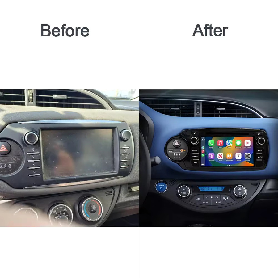 Sadocom Android Multimedia Navigation für Toyota Yaris 2012 - 2017, Qualcomm 8-Core, Android 13.0, 8GB RAM, 256GB Speicher, Wifi und GPS, Schwarz - Bild 2